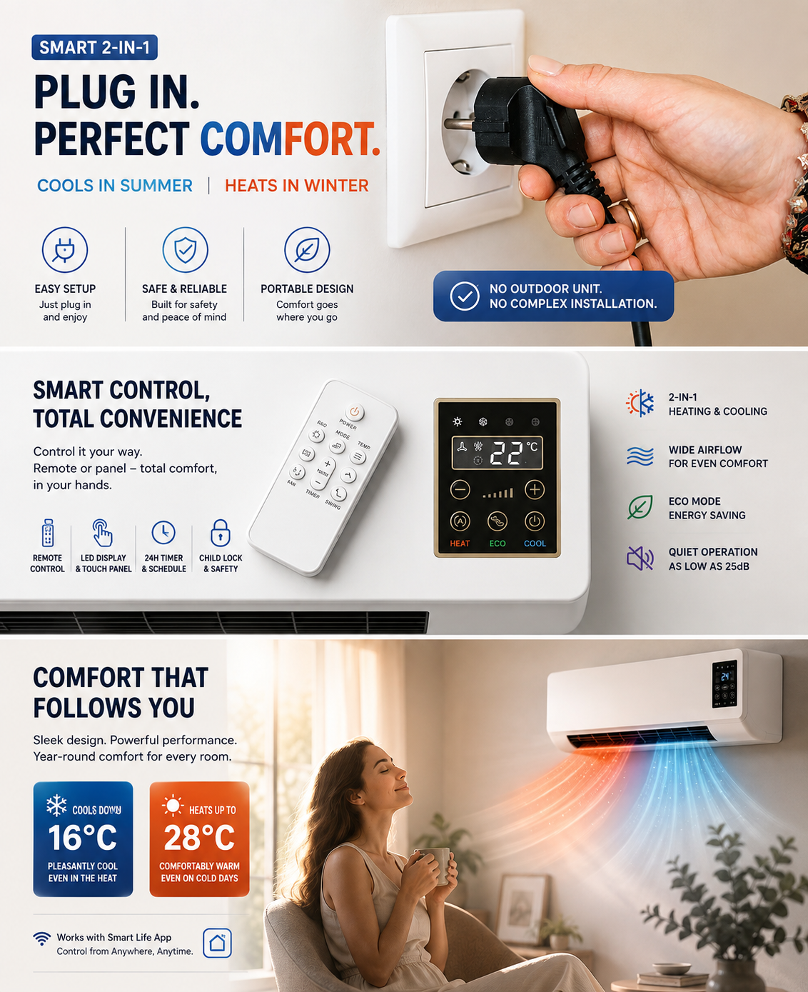Flusso d'aria calda e fredda di LifeGauge Breeze